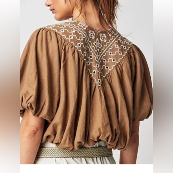FREE PEOPLE JONI EMBROIDERED TOP NWOT sz XL - Picture 2 of 7